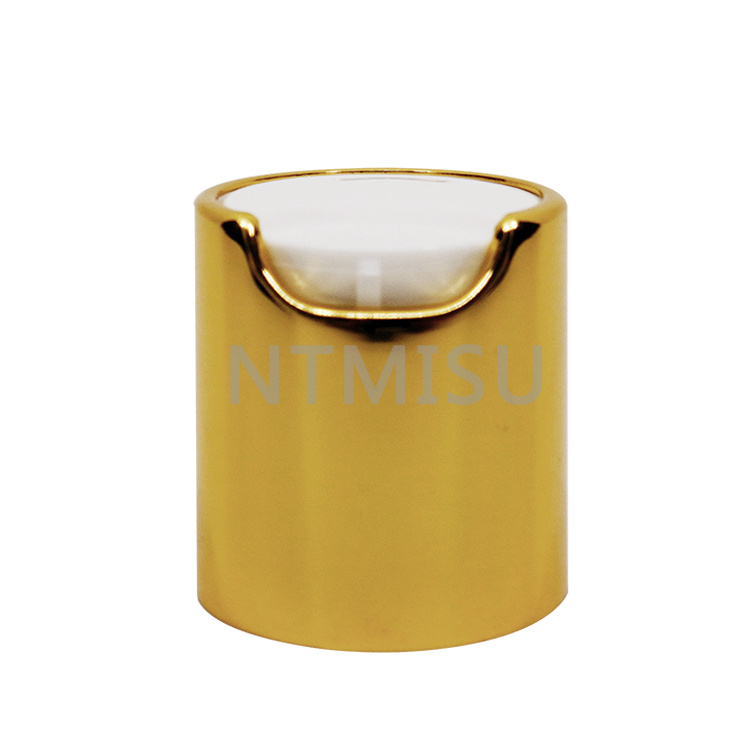 20/410 High Quality White Disc Top Cap with Electrochemical Aluminum Shining Golden Closure