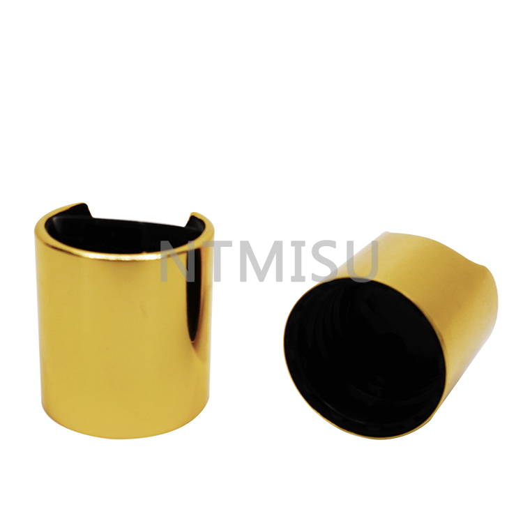 28/410 Black Disc Top Cap with Electrochemical Aluminum Matte Golden Closure