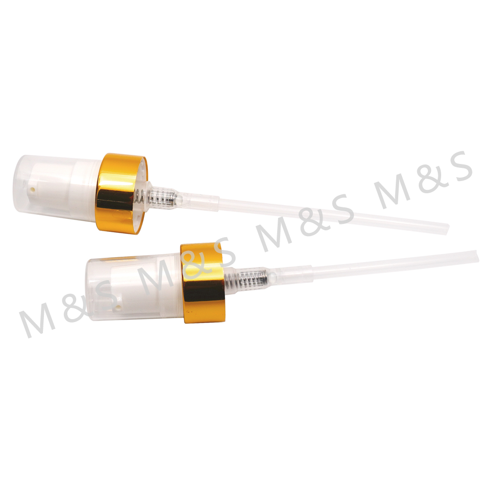  22 400 Shiny Gold Aluminum Cream Pump for bottle