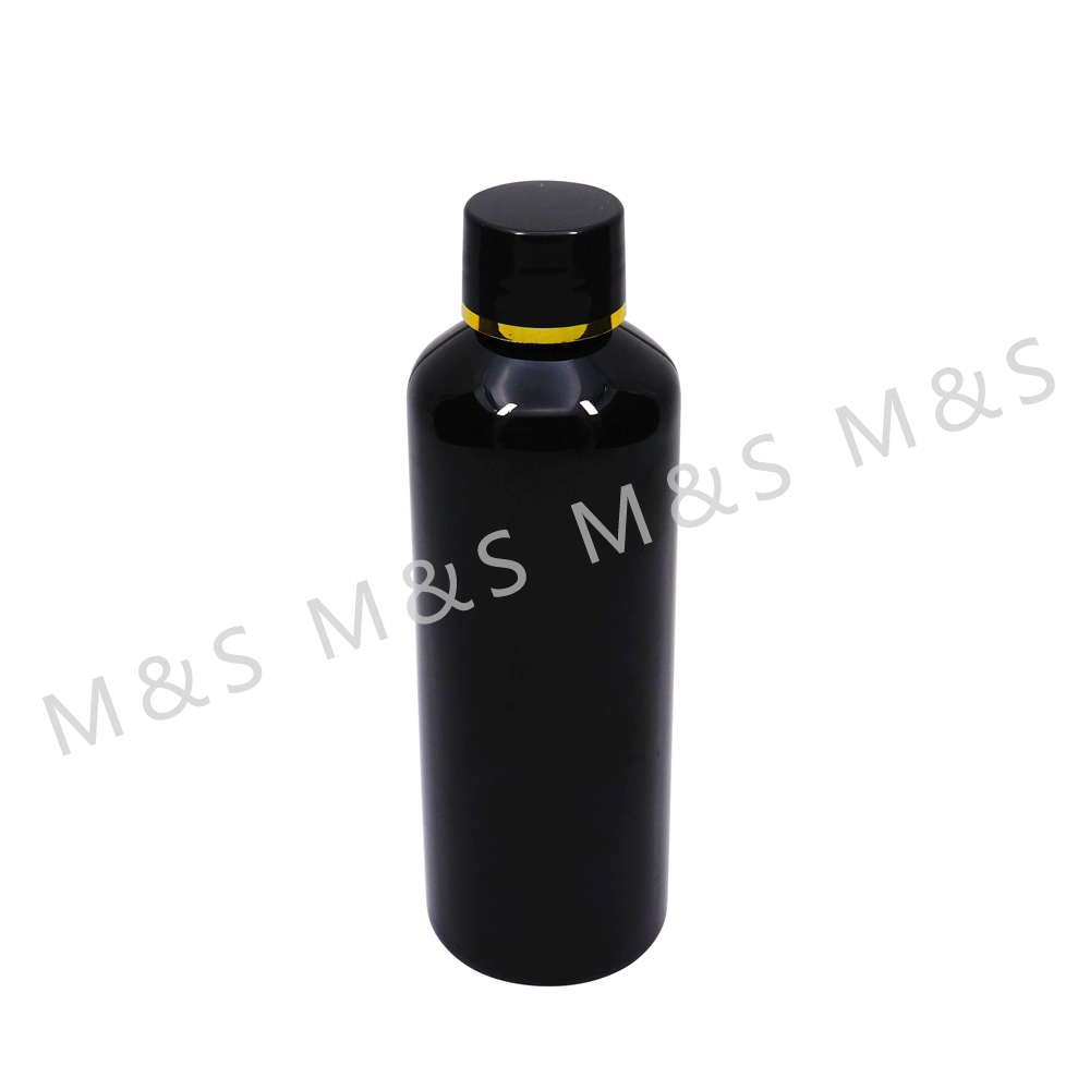100ml 20 410 PET Black Plastic Bottle With 20 410 Black Screw Cap