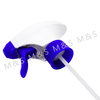28 410 White and Blue Ribbed Plastic Square Trigger Sprayer Pump