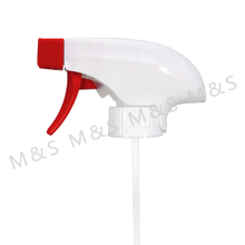 28 400 White and Red Ribbed Plastic Square Foam Trigger Sprayer Pump 