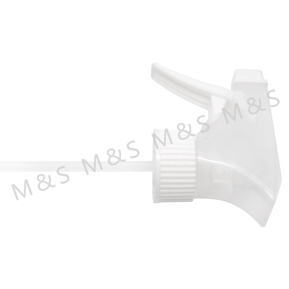 28mm White and Transparent Ribbed Plastic Hand Trigger Sprayer