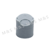  Grey Plastic Ribbed Round Screw Disc Top Cap for Bottle