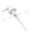 38 400 White Ribbed Plastic Lotion Pump with Left And Right Lock