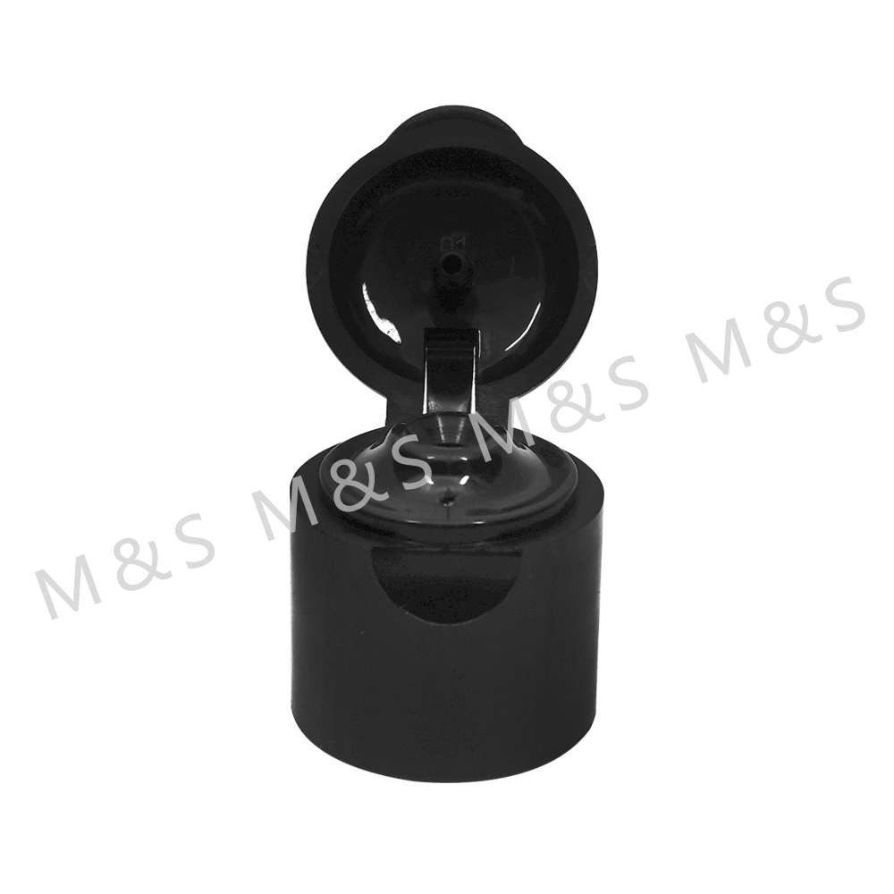 18mm black flip top cap for bottle