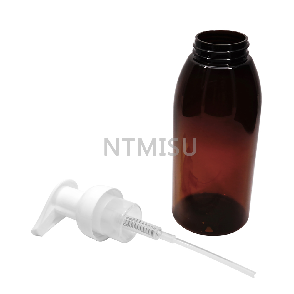 400ml Amber Plastic Bottle with Foam Pump