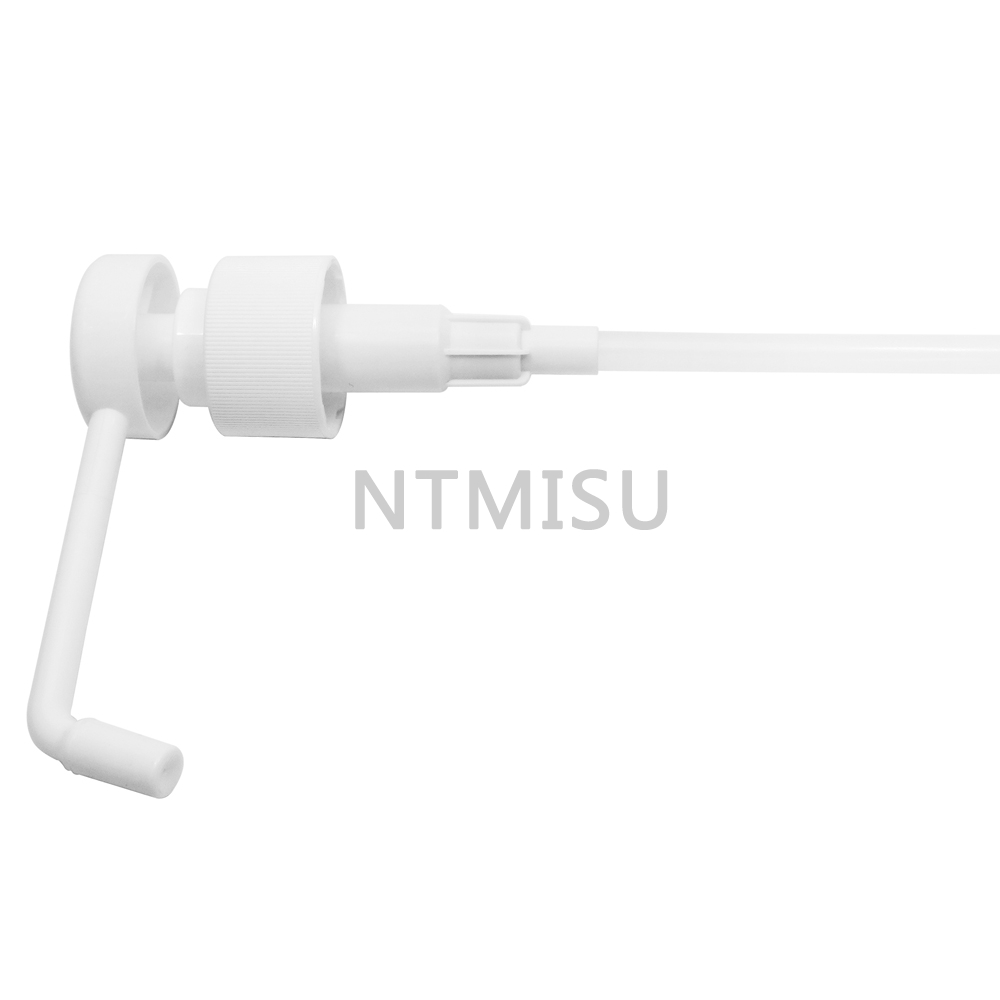 Professional Manufacture 28 410 White Screw Plastic Dispenser Lotion Pump with Long Nozzle
