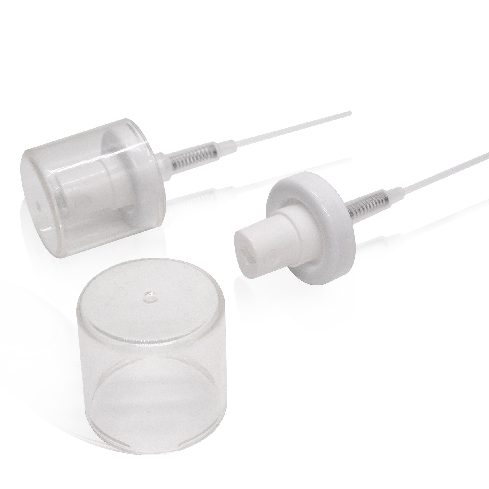 30mm Transparent Rolling Mouth Sprayer Full Cover White Plastic Sprayer