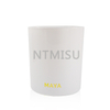 Elegant Appearance Pure White Glass Candle Cup with Bronzing Logo