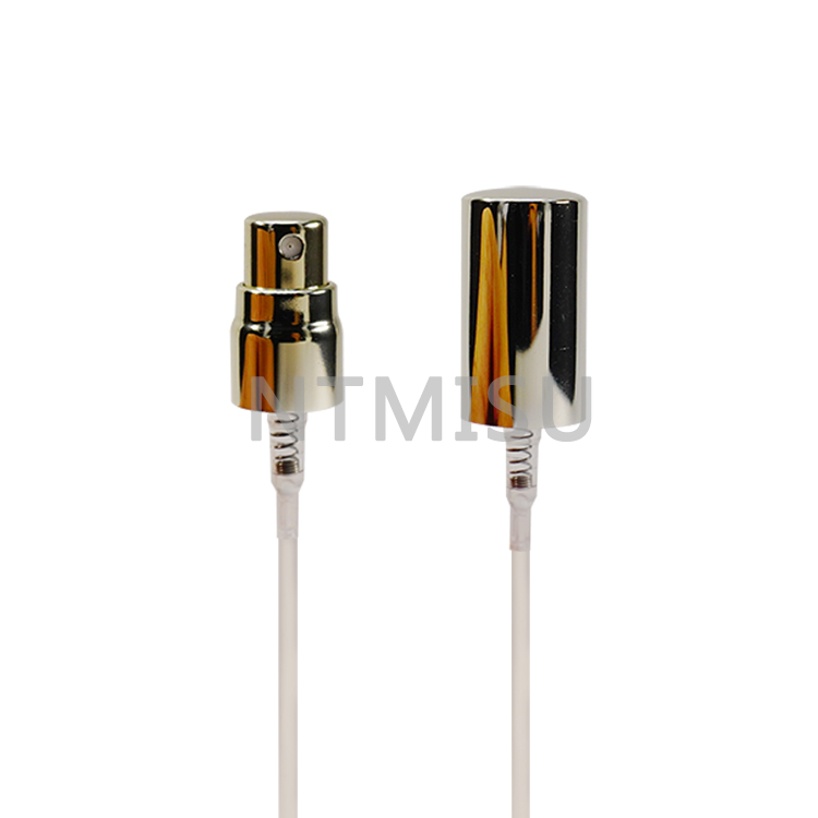 High Quality 12mm Alumite Shining Platinum Bottle Fine Mist Sprayer for Perfume