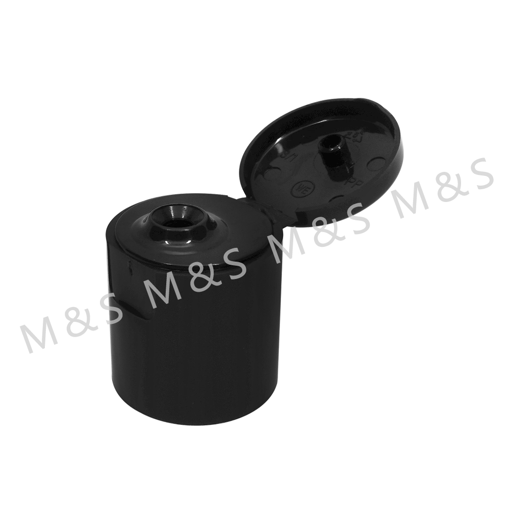 Manufacturer Black Plastic Flip Top Cap for Shampoo Bottle