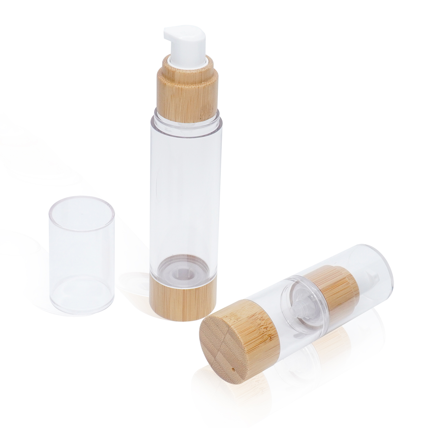 15ml 30ml 50ml 100ml in Stock Cosmetic Bottle Bamboo Vacuum Bottle