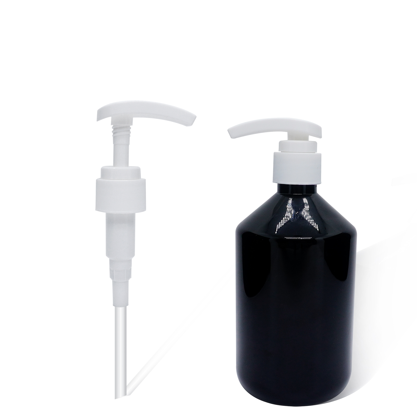 Ribbed Plastic Dispenser Lotion Pump