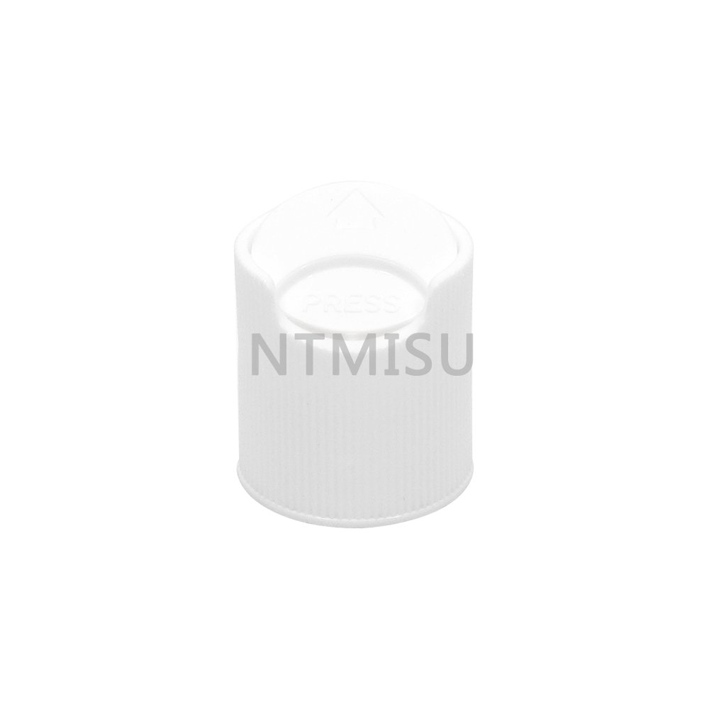 High Quality Press 20 415 White Plastic Bottle Cover Ribbed Screw Disc Top Cap