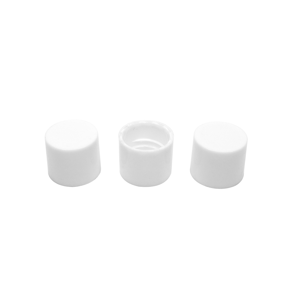 China 18 410 White Plastic Smooth Screw Cap for Cosmetics