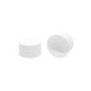 28mm White Round Plastic Ribbed Screw Top Cap 