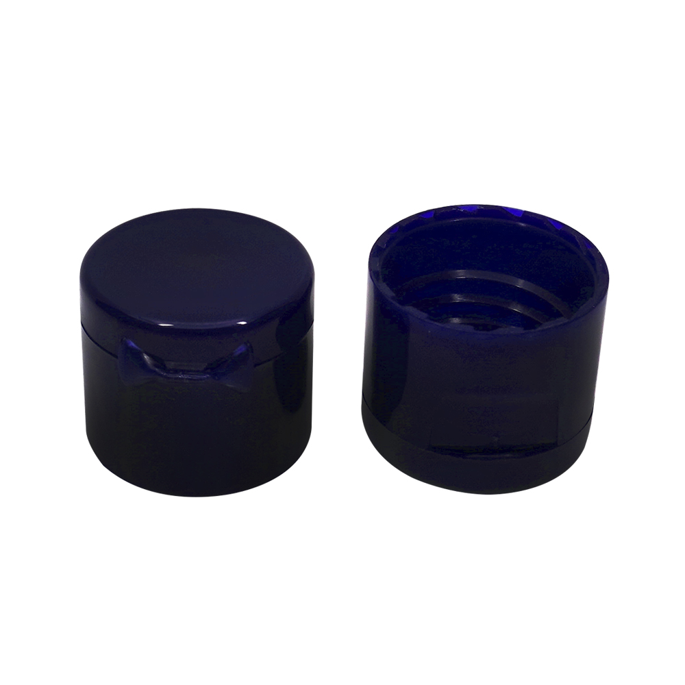 20mm Dark Blue Plastic Smooth Round Screw Flip Top Cap