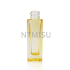 Brilliant 30ml Orange Square Glass Bottle with Shining Golden Press Dropper