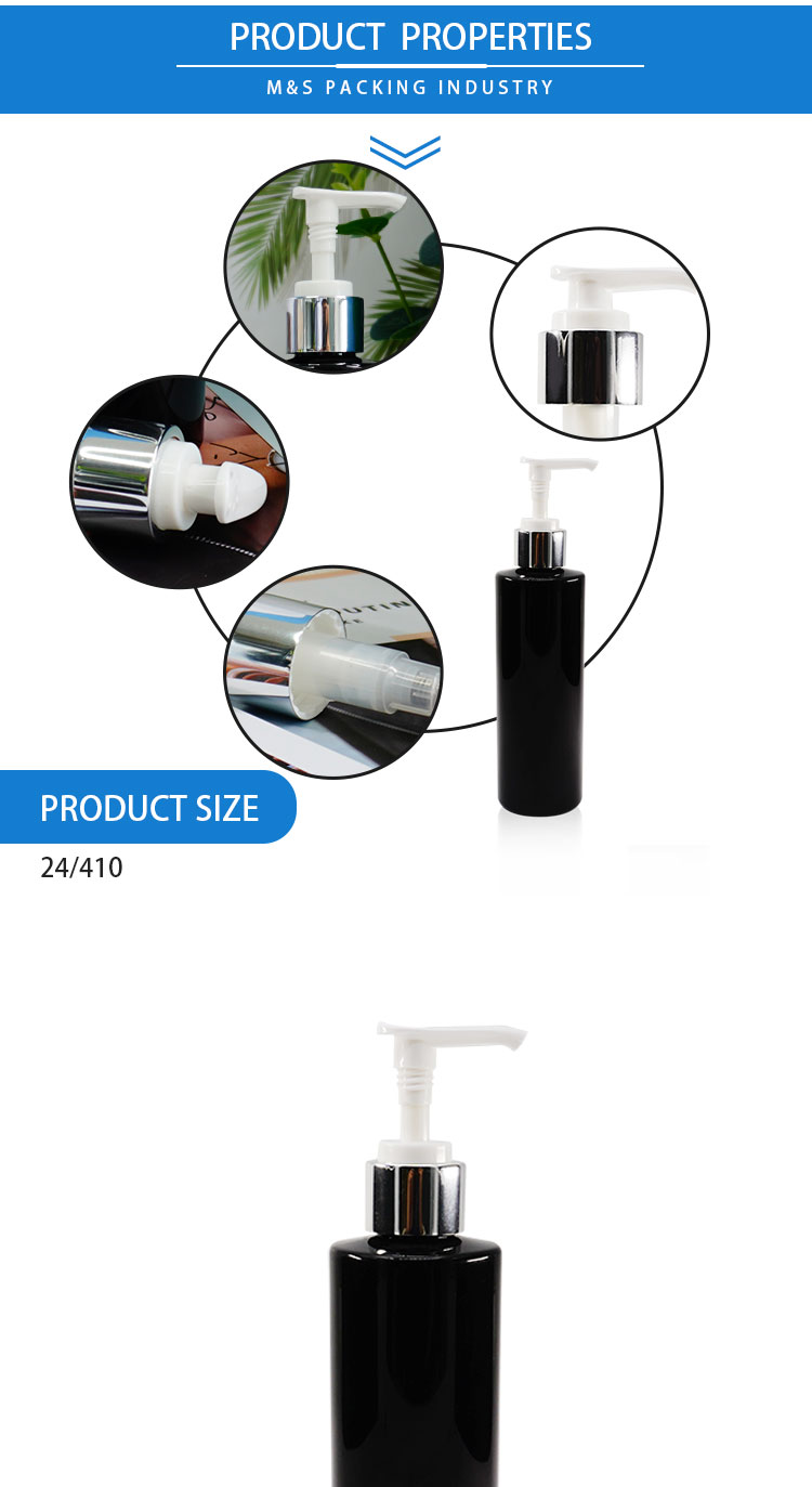 shiny silver lotion pump