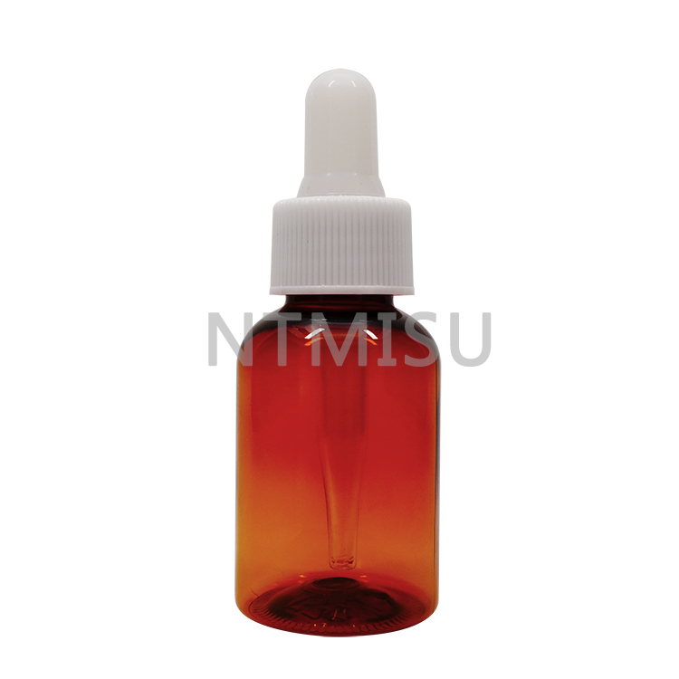 20 410 30ml amber plastic bottle dropper bottle with full closure cover