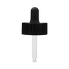 20mm Black Plastic Double Wall Dropper For Glass Bottle
