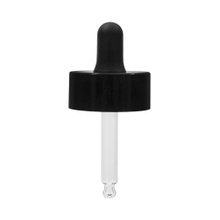 20mm Black Plastic Double Wall Dropper For Glass Bottle