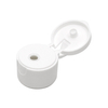 28 410 White Ribbed Shampoo Flip Top Cap for Bottle