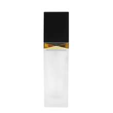 35ml Empty Glass Bottle with Black Cream Pump for Cosmetic Packaging