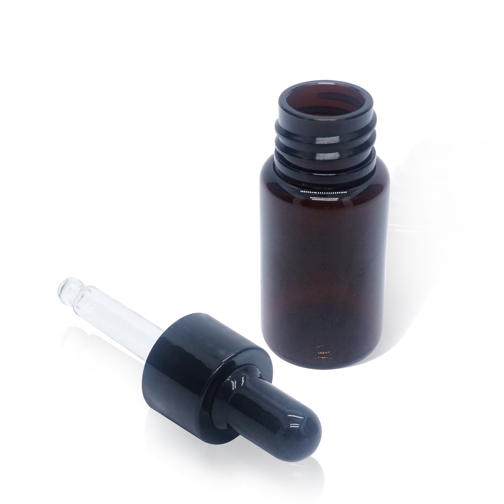 10ml Amber Sample Pet Split Bottle Dropper Plastic Bottle