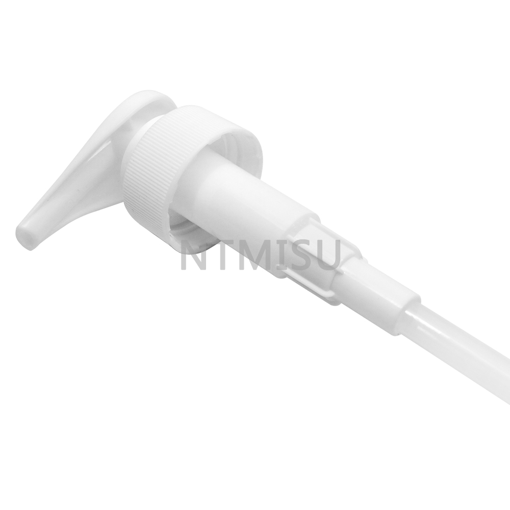 32 410 White Ribbed Plastic Soap Pump for Cosmetic Bottle