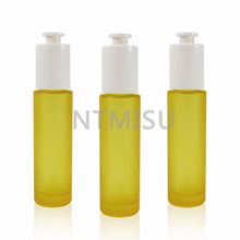 30ml Yellow Frosted Glass Bottle With White Locked Press Dropper