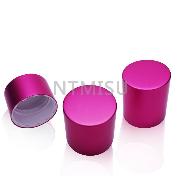 24mm Shiny Rose Red Aluminium Screw Lids