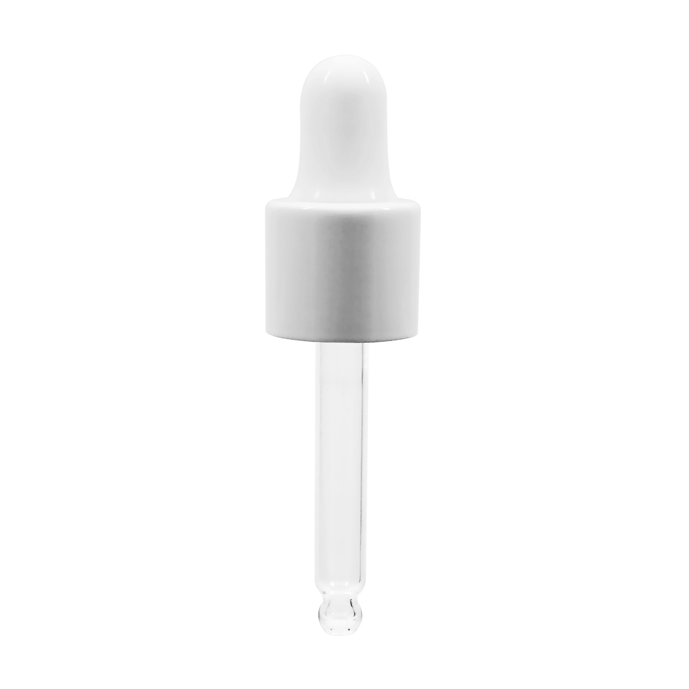 13 415 White Plastic Dropper for 30ml Glass Bottle