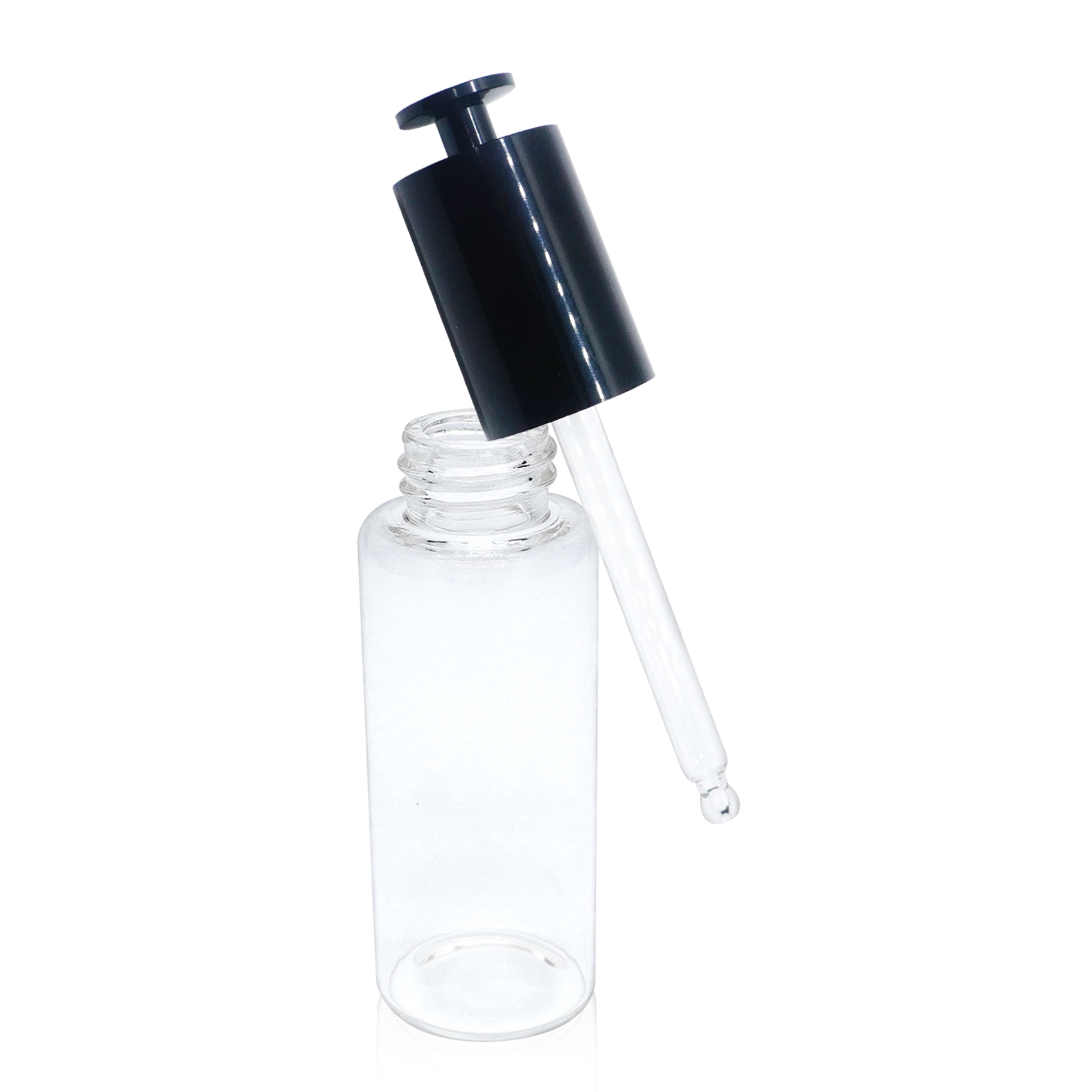 18 410 Black Aluminum T shaped push button pipette dropper 