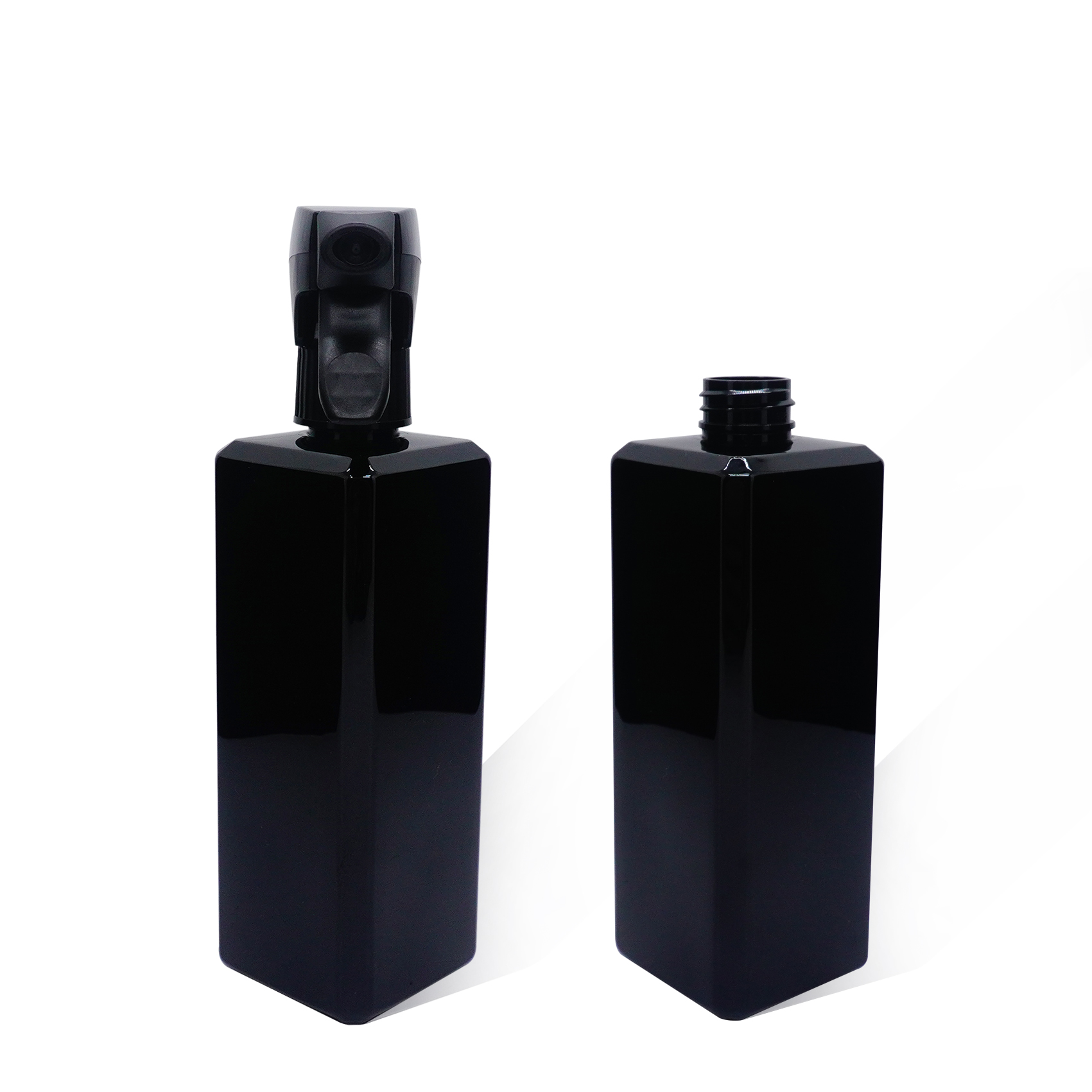 1000ml Plastic Black Square Sprayer Bottle 
