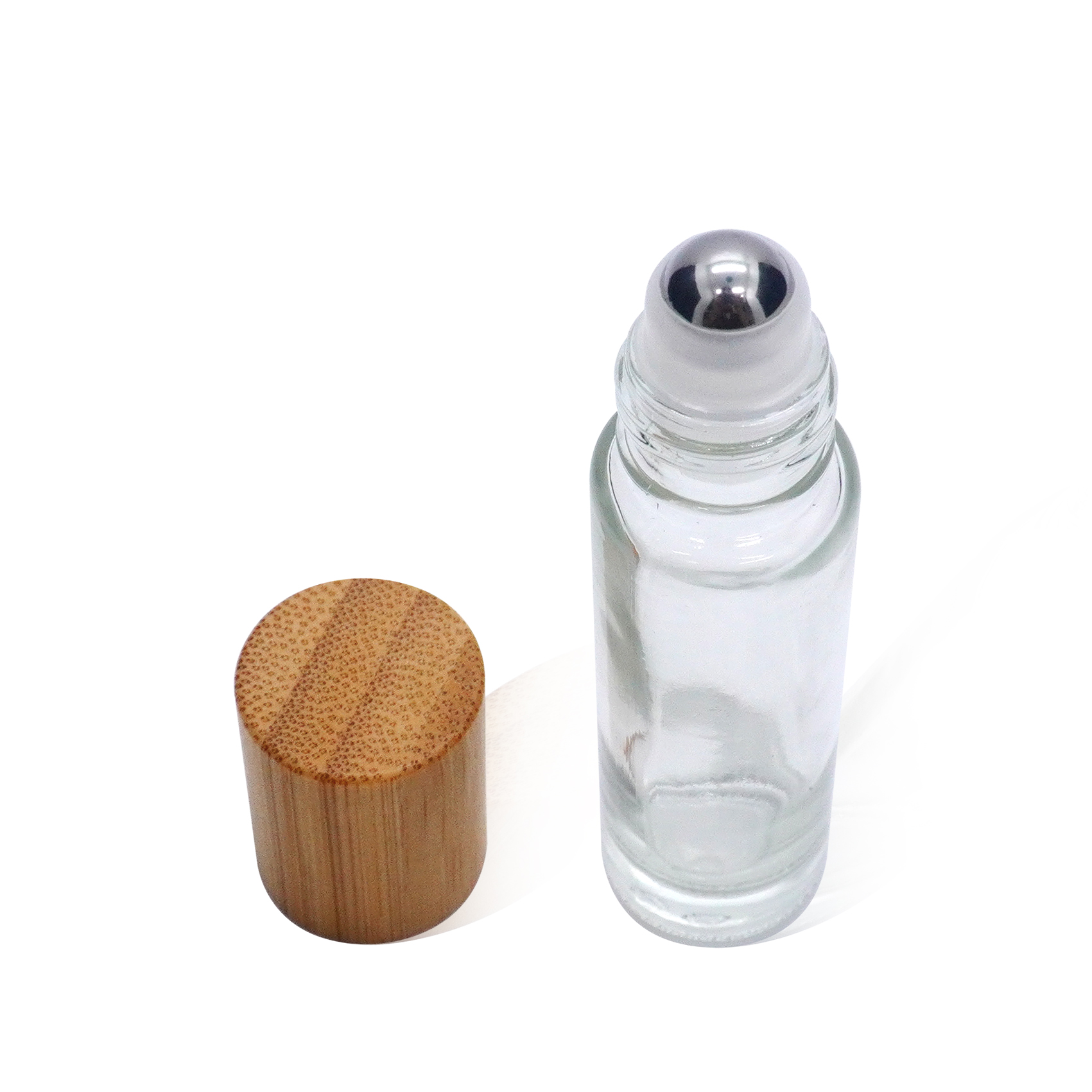 15ml Glass Roll on Ball Bottle with Bamboo Cover