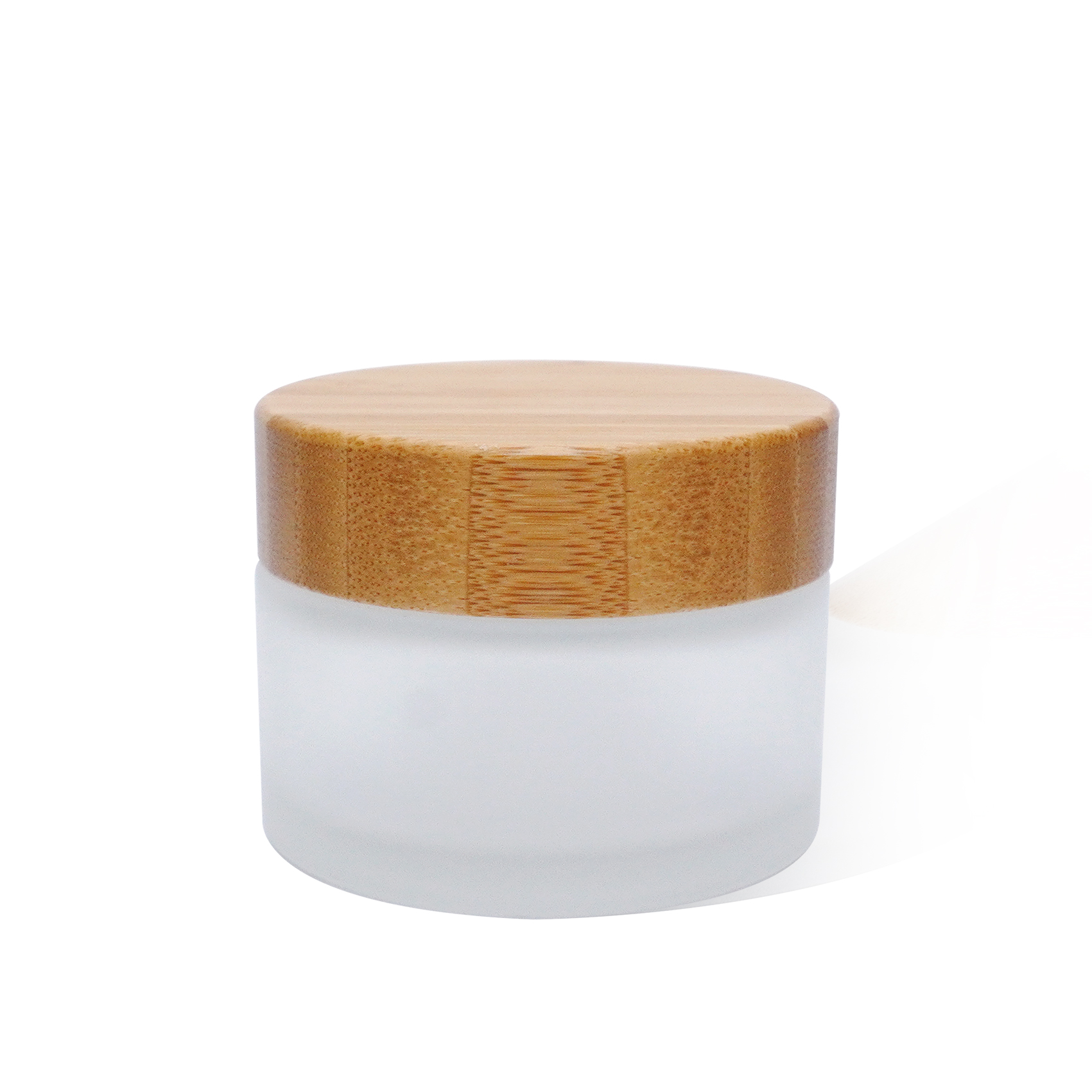 45ml High Quality Glass Cream Jar Bottle with Bamboo Cover