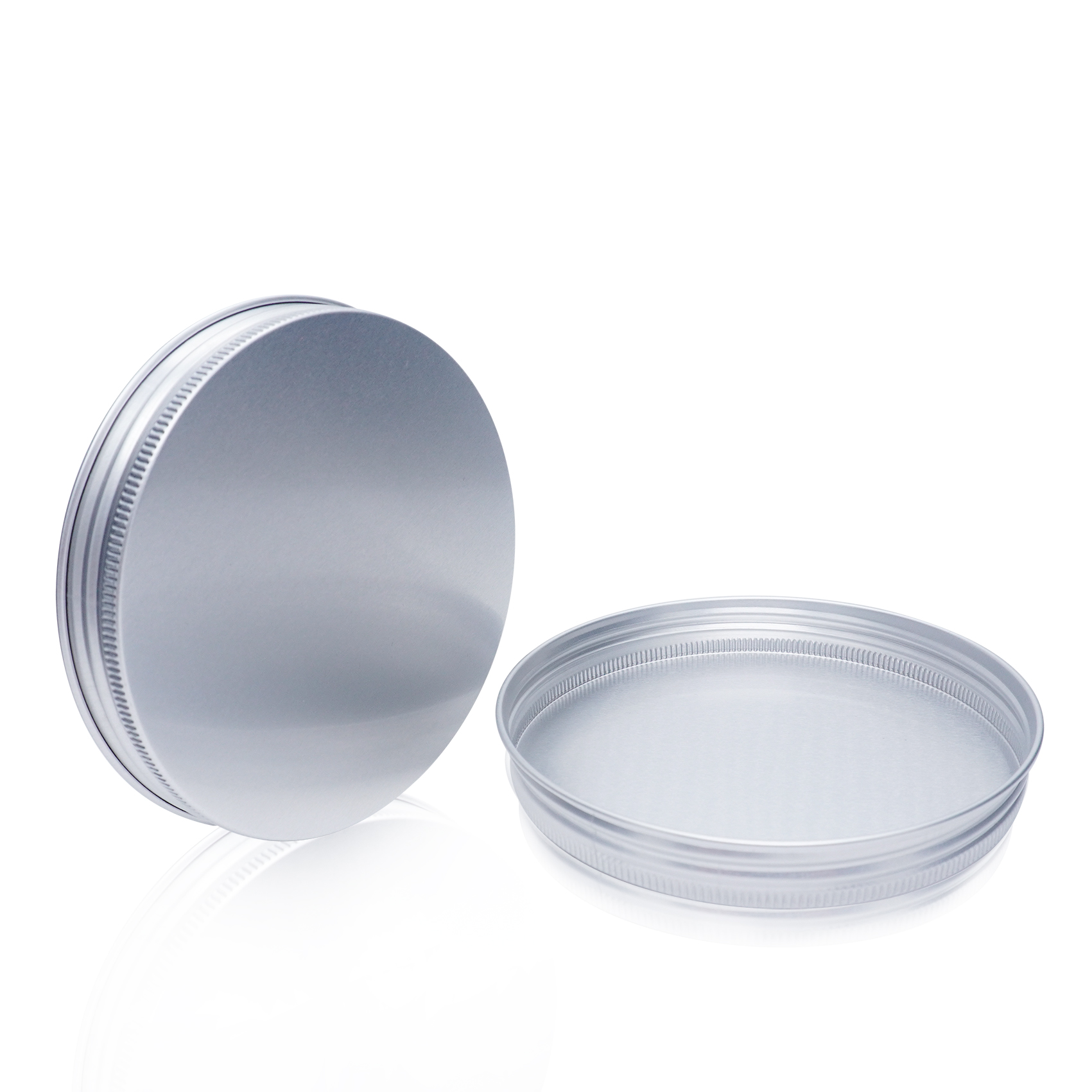 124mm Shiny Silver Aluminum Cap