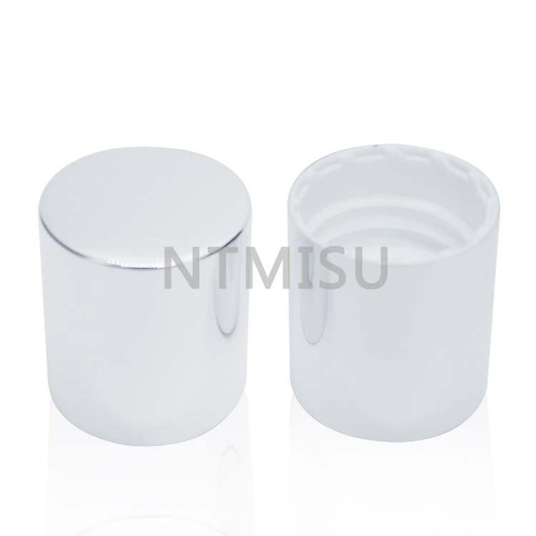 22 410 Aluminum Plastic Matte Silver Screw Cap Covers for Bottles