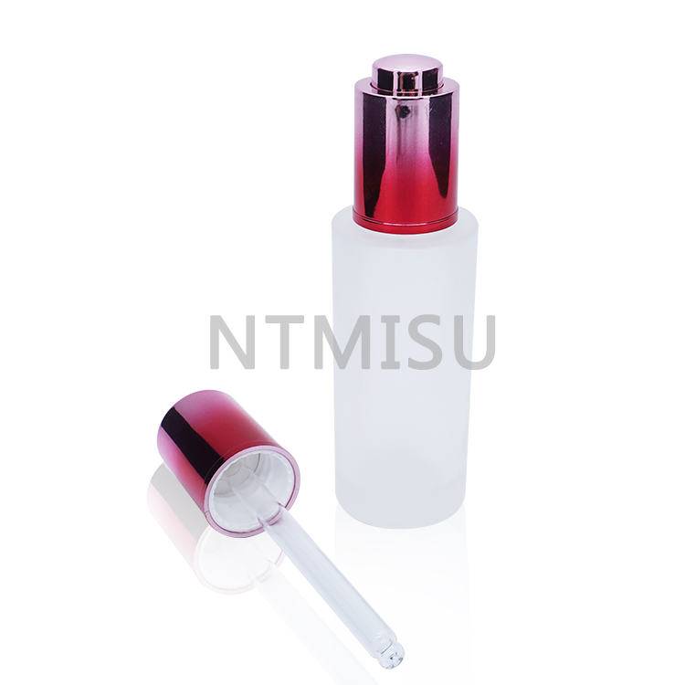  Gradient Red Aluminum Press Essential Oil Dropper for Essence Bottle