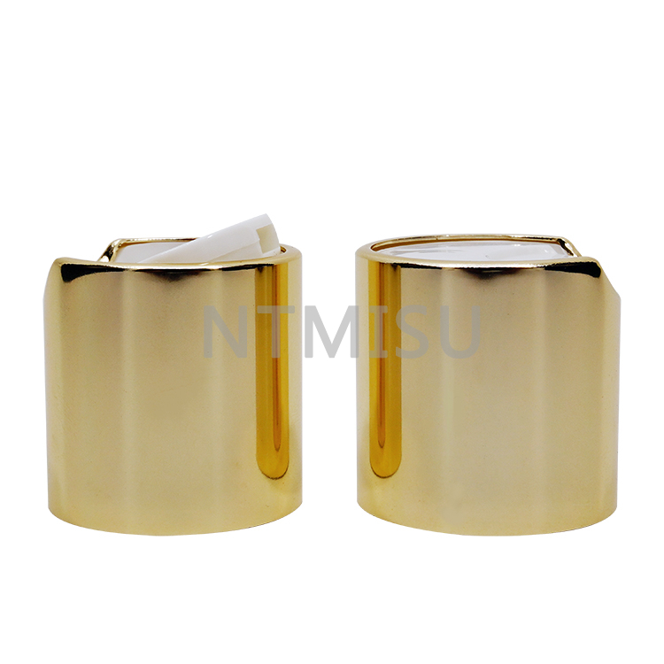  Large Supply 24mm White Disc Top Cap with Shining Golden Closure