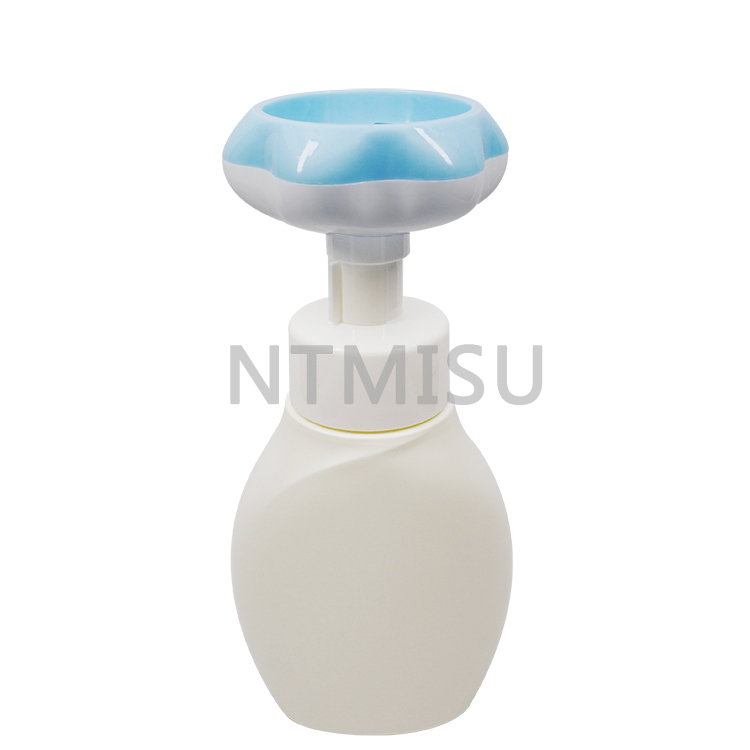 300ml Factory Direct Sell Flower-shaped Screw Tooth Cover Plastic Bottle Flower Plastic Foam Pump