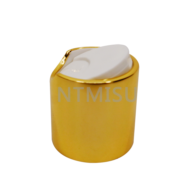 28mm Good Price White Disc Top Cap with Golden Closure