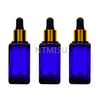 High Quality Blue Square 15ml Glass Essential Oil Bottle With Silicone Dropper