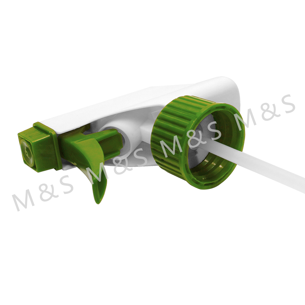 28 410 Green Ribbed Plastic Profesional Trigger Sprayer Pump for Household