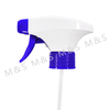 28 410 White and Blue Ribbed Plastic Square Trigger Sprayer Pump