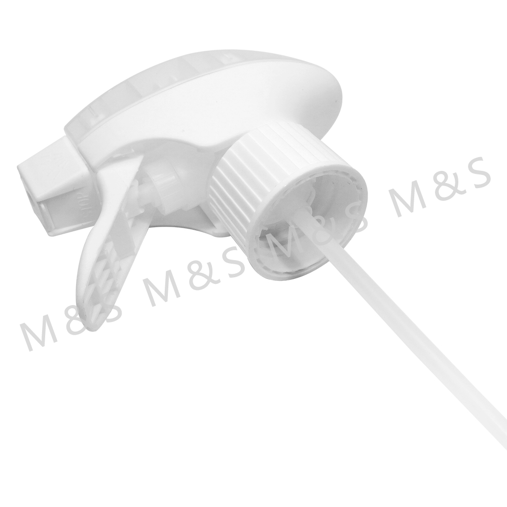 28 410 White Transparent Ribbed Plastic Hand Trigger Sprayer