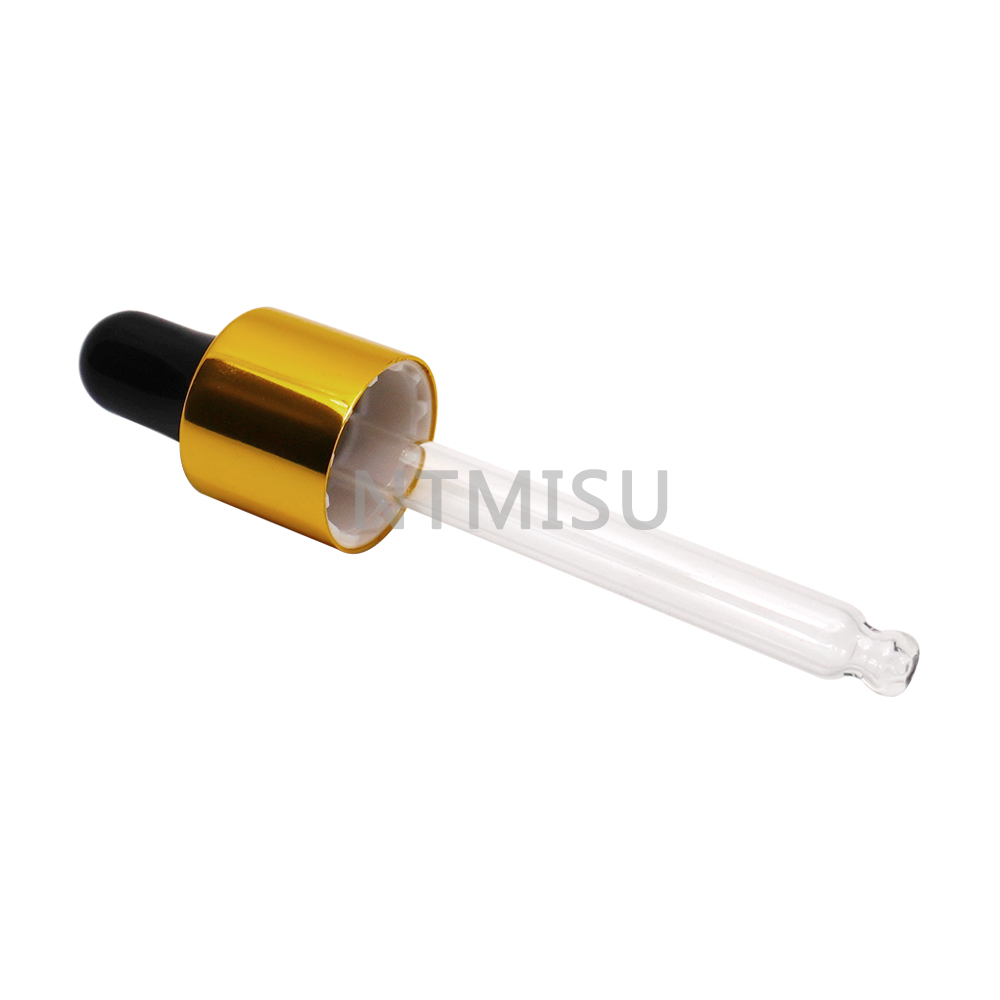 13 415 Aluminum Gold Black Dropper for Essential Oil Bottle
