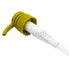 32 410 Yellow Ribbed Plastic Lotion Pump for Cosmetic Bottle